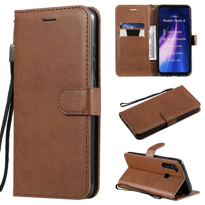 Xiaomi Redmi Note 8 Leather effect case with strap