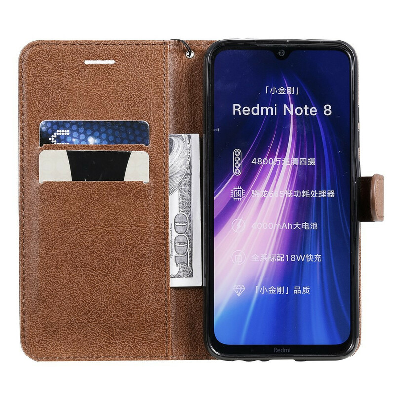 Xiaomi Redmi Note 8 Leather effect case with strap