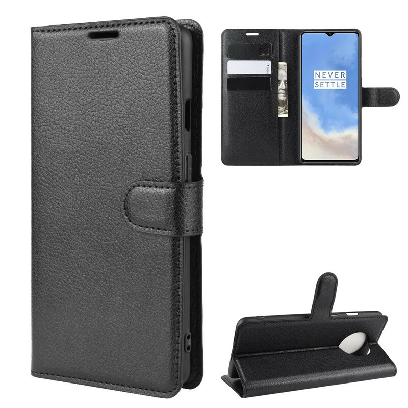 OnePlus 7T Style Leather Case Lychee Premium