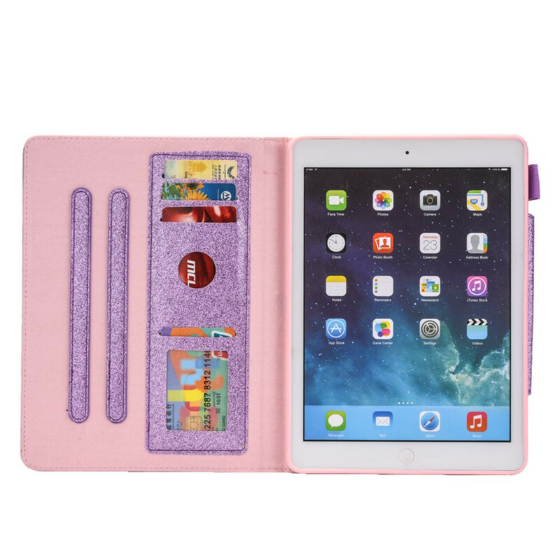iPad 10.2" Case (2019) Glitter Silver Clasp