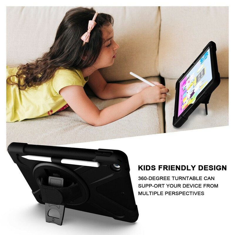 iPad 10.2" Case (2019) Kids Hands Free Holder and Strap