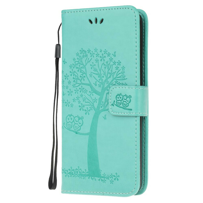 Xiaomi Mi Note 10 Tree and Owl Strap Case