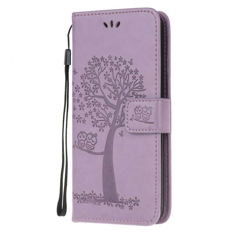 Xiaomi Mi Note 10 Tree and Owl Strap Case