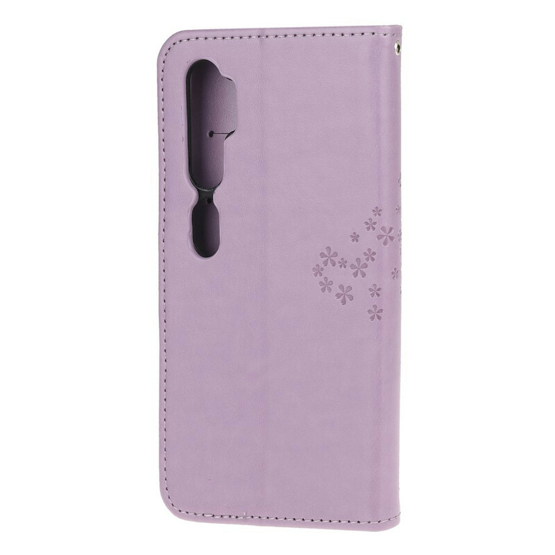 Xiaomi Mi Note 10 Tree and Owl Strap Case