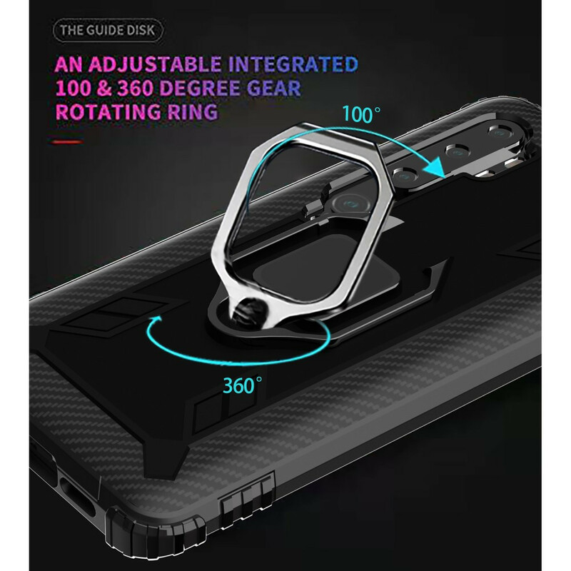 Xiaomi Mi Note 10 Ring and Carbon Fiber Case