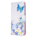 Xiaomi Redmi 8 Butterflies and Flowers Painted Case