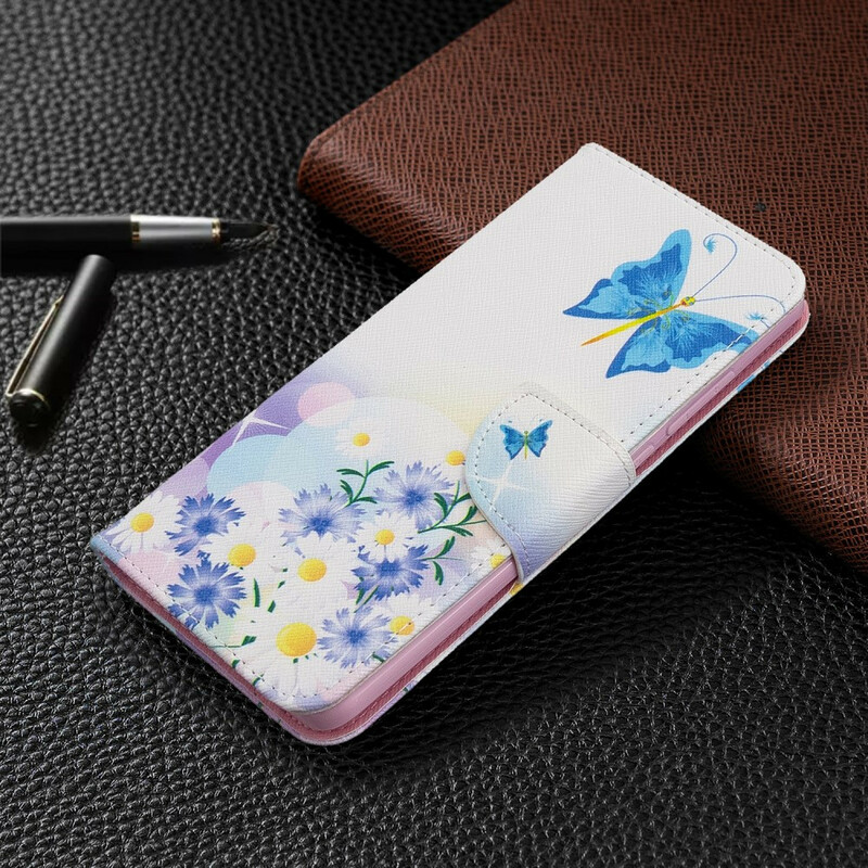 Xiaomi Redmi 8 Butterflies and Flowers Painted Case