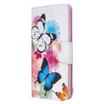 Xiaomi Redmi 8 Butterflies and Flowers Painted Case