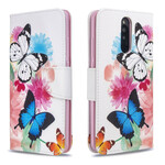 Xiaomi Redmi 8 Butterflies and Flowers Painted Case