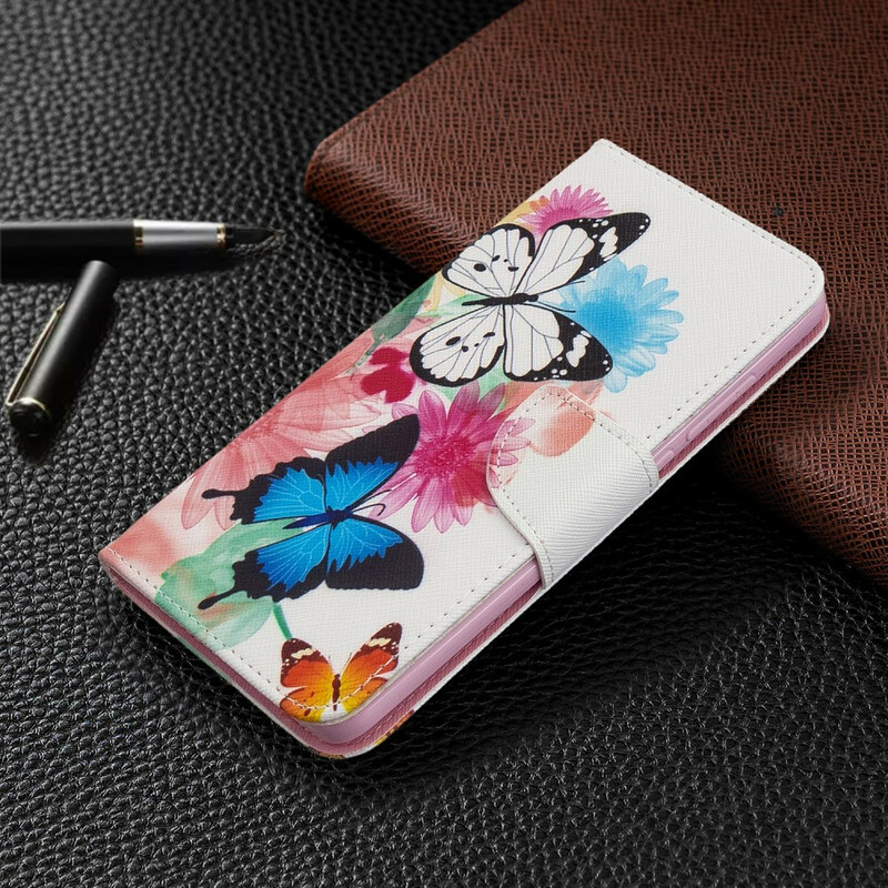 Xiaomi Redmi 8 Butterflies and Flowers Painted Case