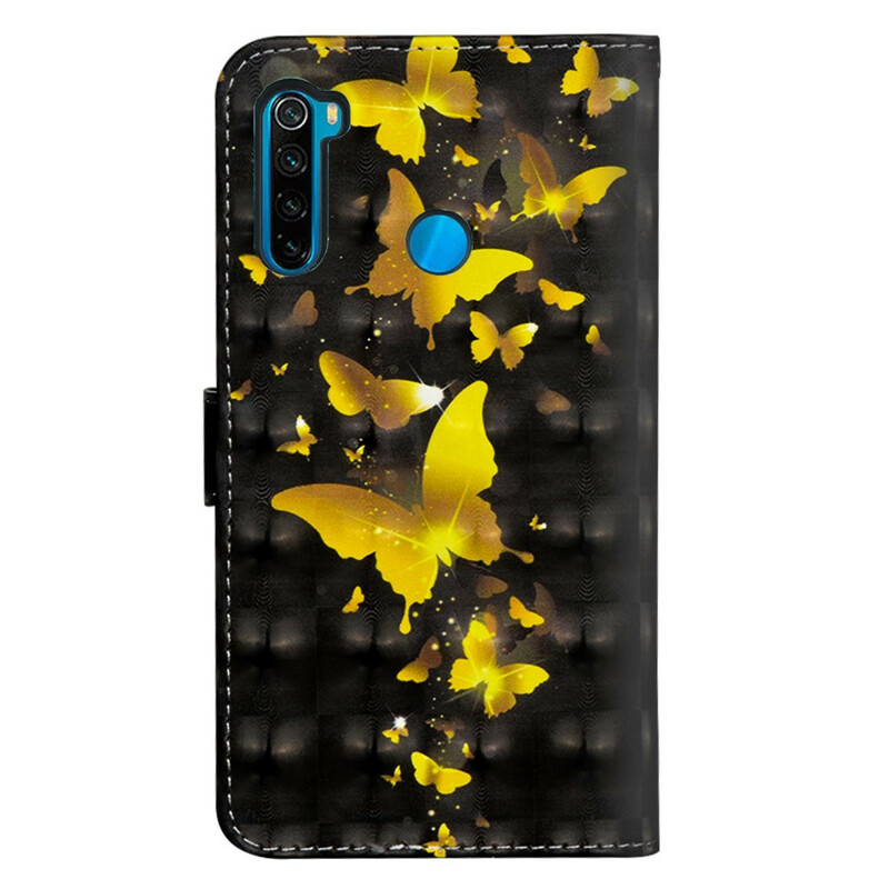 Xiaomi Redmi Note 8T Case Yellow Butterflies
