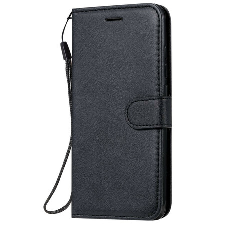 Xiaomi Redmi 8 Pure Color Leather Case with Strap