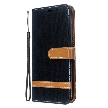 Xiaomi Redmi 8 Fabric and Leather effect case with strap