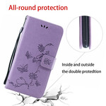 Sony Xperia 5 Butterflies And Flowers Strap Case Sony Xperia 5 Butterflies And Flowers Strap Case