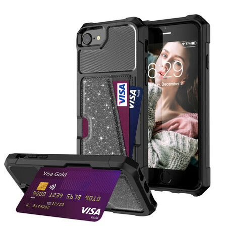 Case iPhone 8 / 7 / 6S / 6 Card Holder Glitter