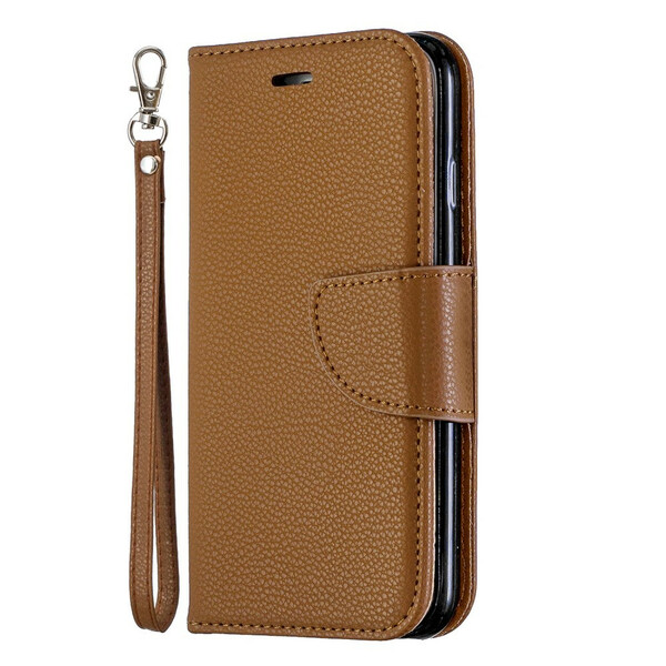 Cover for iPhone 6/6S Colored Lychee Leather effect with strap