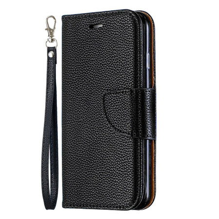 Cover for iPhone 6/6S Colored Lychee Leather effect with strap