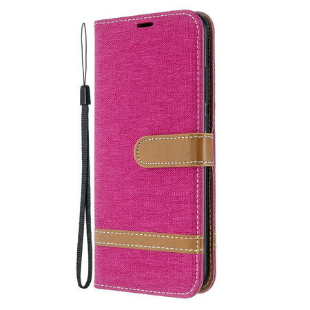 Xiaomi Redmi 8A Fabric and Leather effect case with strap