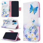 Xiaomi Redmi Note 8T Case Painted Butterflies and Flowers