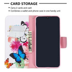 Xiaomi Redmi Note 8T Case Painted Butterflies and Flowers