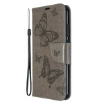 Xiaomi Redmi Note 8T Butterfly Printed Lanyard Case
