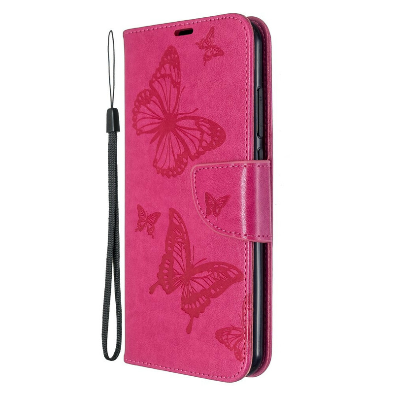 Xiaomi Redmi Note 8T Butterfly Printed Lanyard Case