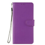 Cover for iPhone 6/6S Pure Color Leather effect with strap