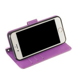 Cover for iPhone 6/6S Pure Color Leather effect with strap