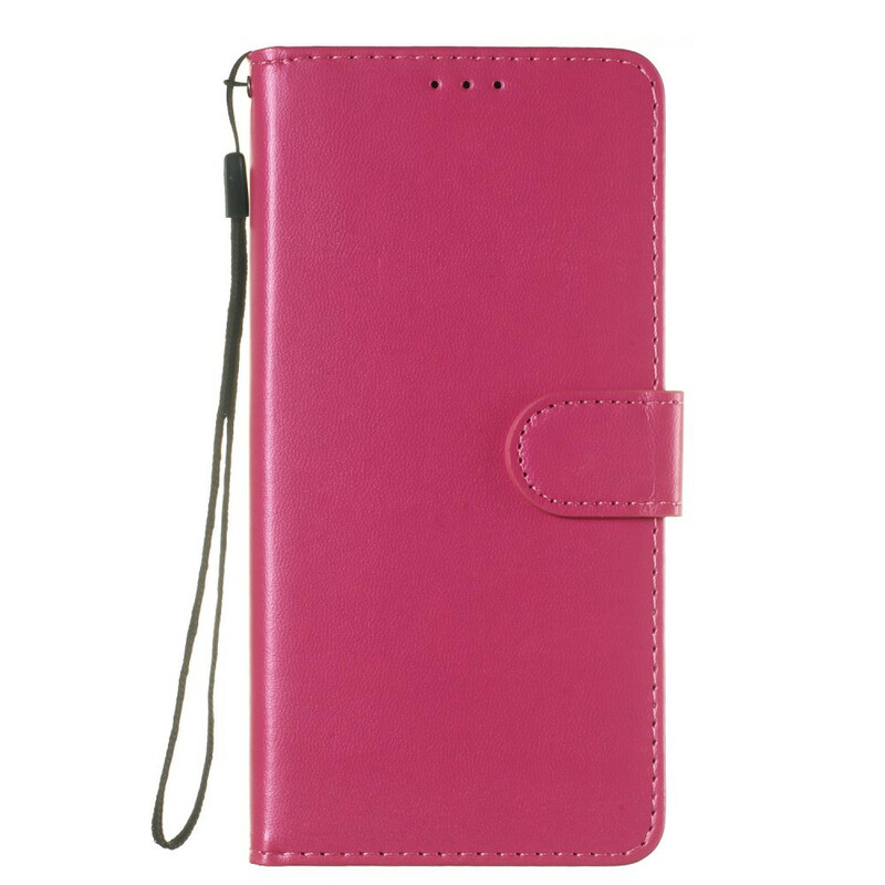 Cover for iPhone 6/6S Pure Color Leather effect with strap