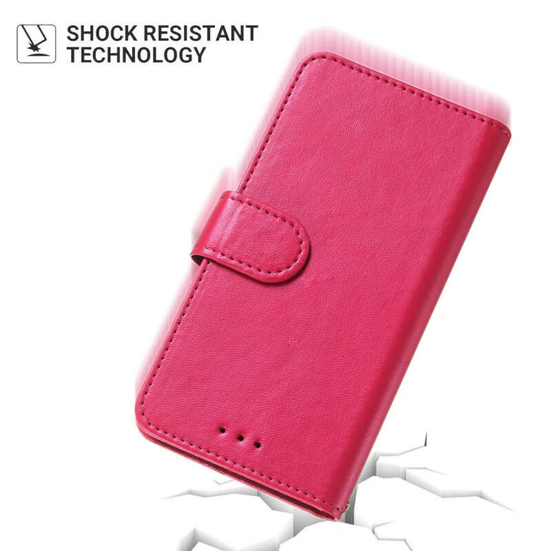 Cover for iPhone 6/6S Pure Color Leather effect with strap