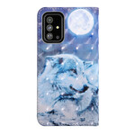 Case Samsung Galaxy A51 Wolf with Moonlight