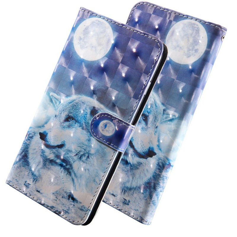 Case Samsung Galaxy A51 Wolf with Moonlight