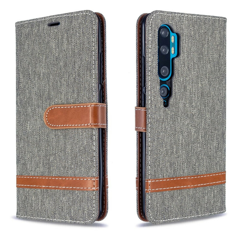 Xiaomi Mi Note 10 Fabric and Leather Effect Case with Strap