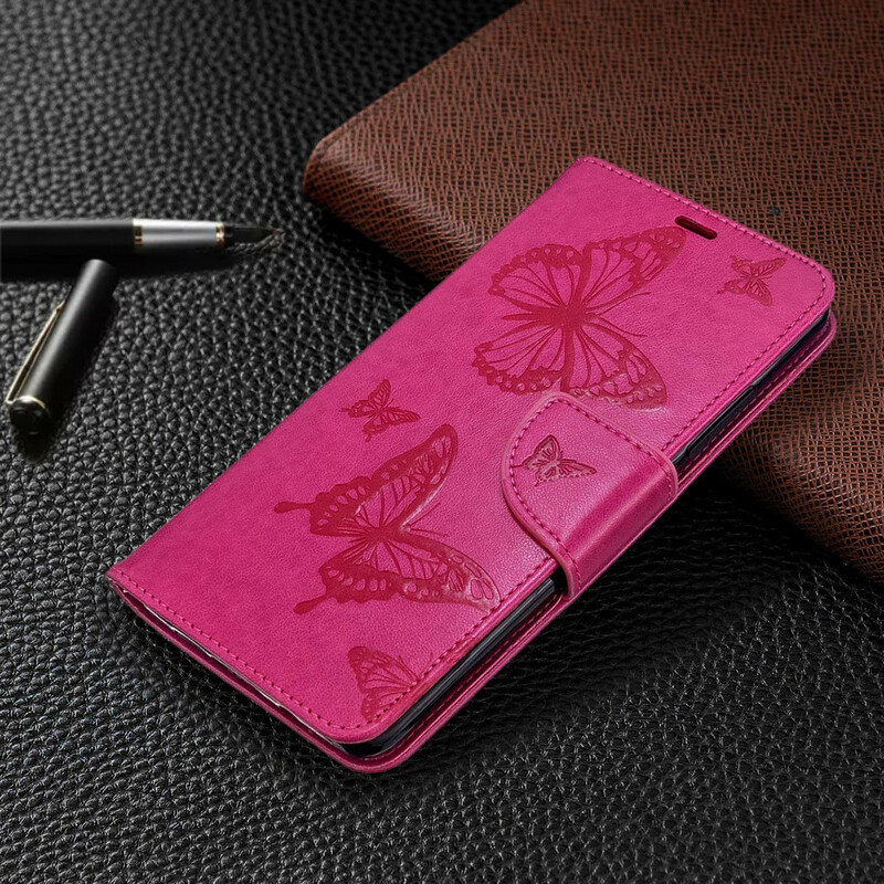 Xiaomi Mi Note 10 Butterfly Printed Lanyard Case