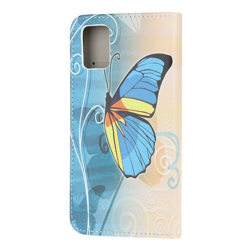 Cover Samsung Galaxy A51 Papillon Bleu et Jaune