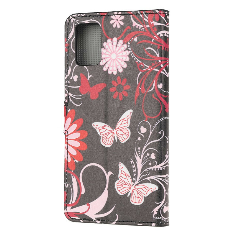 Case Samsung Galaxy A51 Butterflies and Flowers