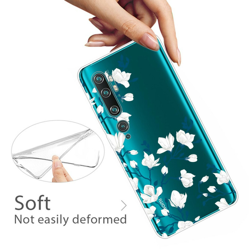Xiaomi Mi Note 10 Case White Flowers