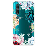 Xiaomi Mi Note 10 Transparent Watercolor Flower Case