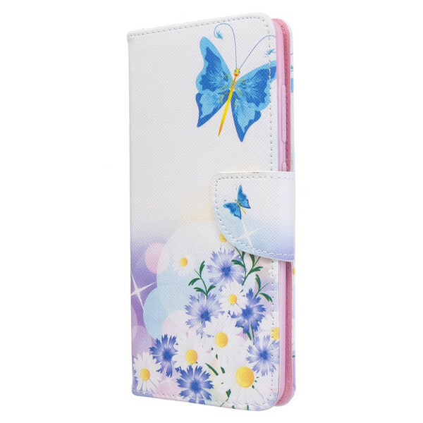 Samsung Galaxy A51 Case Painted Butterflies and Flowers