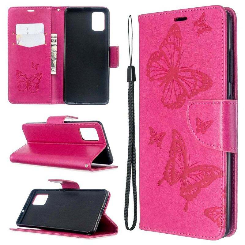 Case Samsung Galaxy A51 Butterflies in Flight with Strap