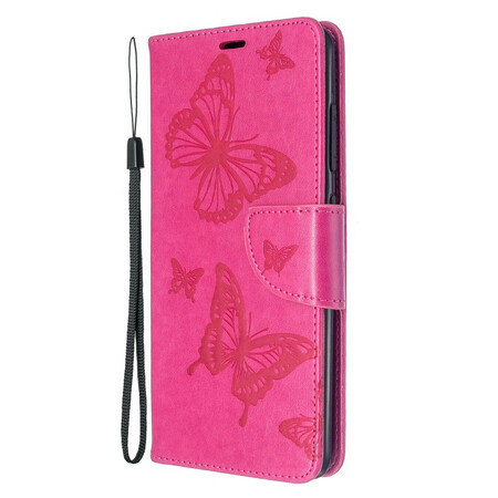 Case Samsung Galaxy A51 Butterflies in Flight with Strap