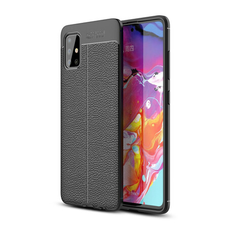 Samsung Galaxy A51 Leather Case Lychee Effect Double Line
