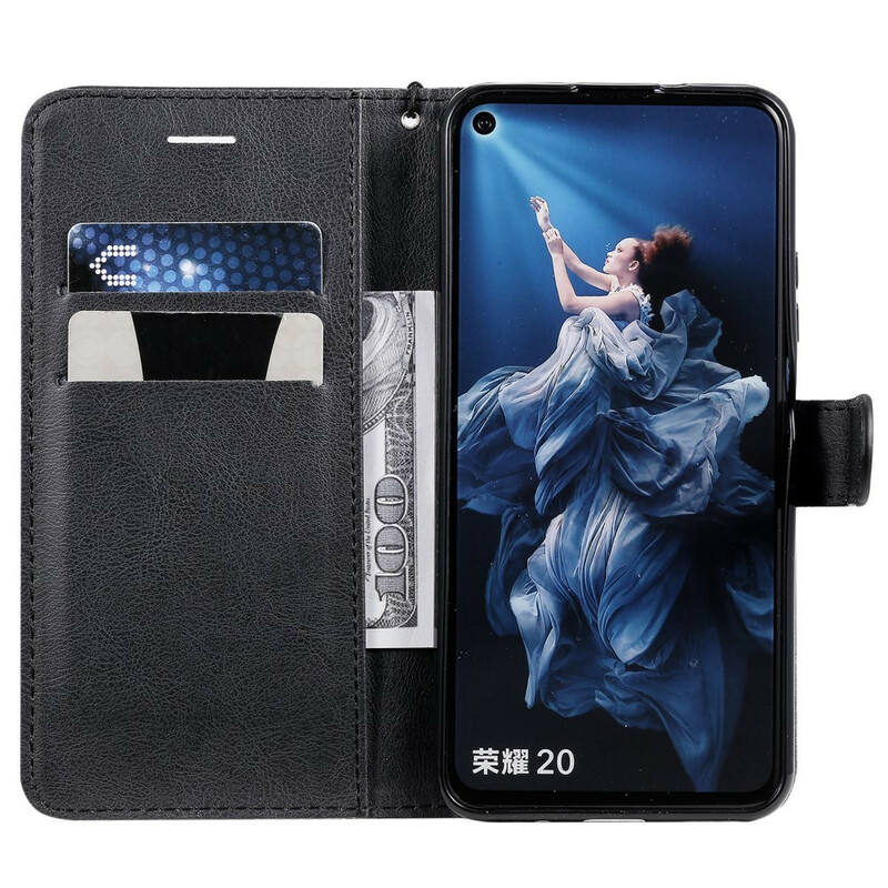 Honor 20 / Huawei Nova 5T Leather effect case with strap