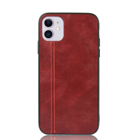 Case iPhone 11 Style Cuir Coutures
