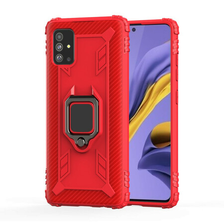 Samsung Galaxy A51 Ring and Carbon Fiber Case