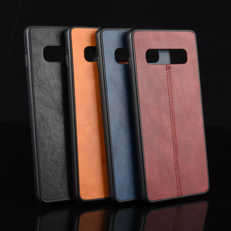 Samsung Galaxy S10 Case Leather Effect Sewing