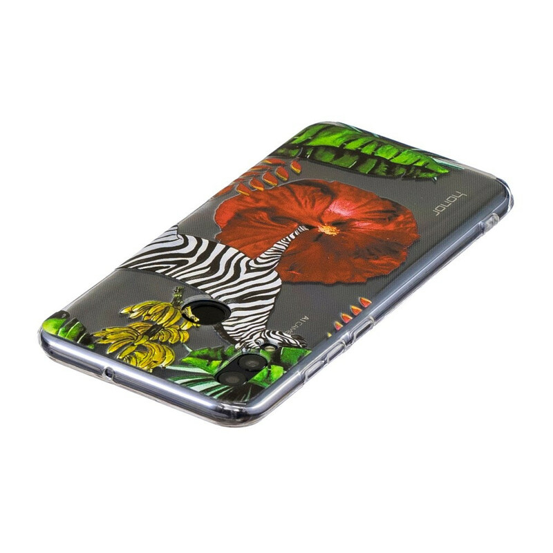 Cover Huawei P Smart 2019 Zebra and Flowers