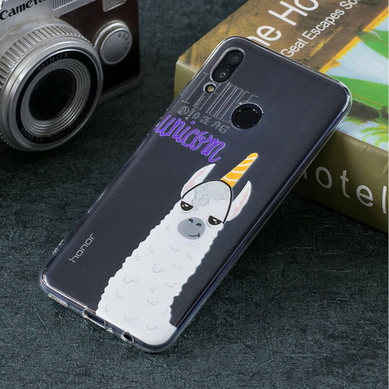 Cover Huawei P Smart 2019 Transparent Unicorn Llama