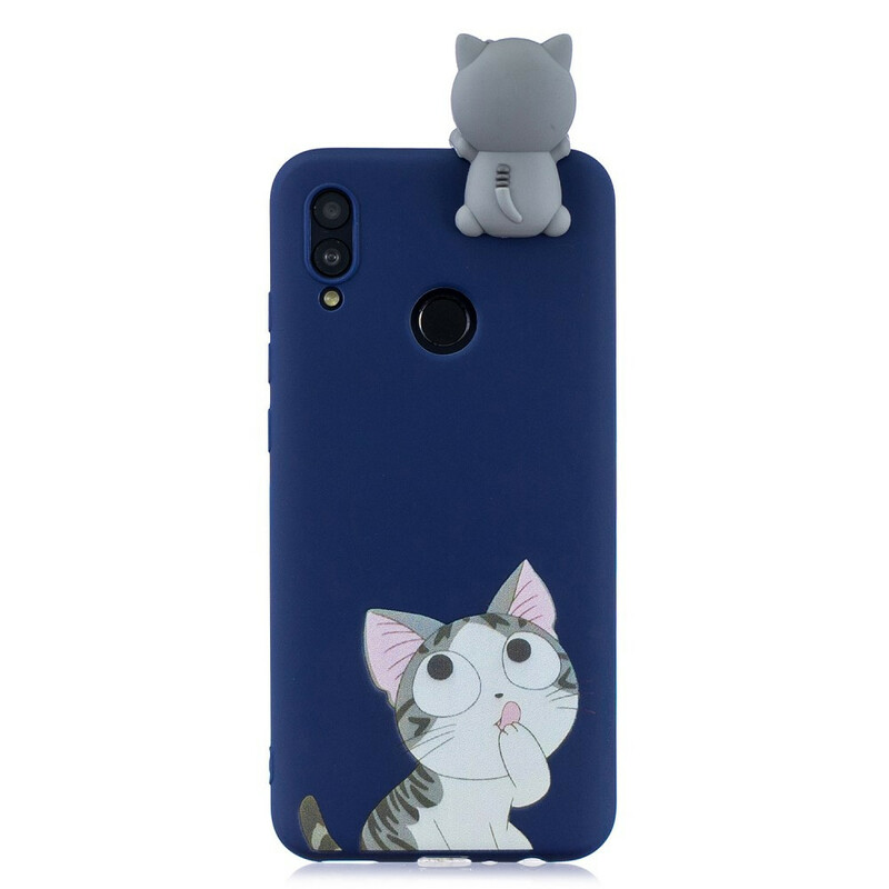 Cover Huawei P Smart 2019 3D Thinking Cat