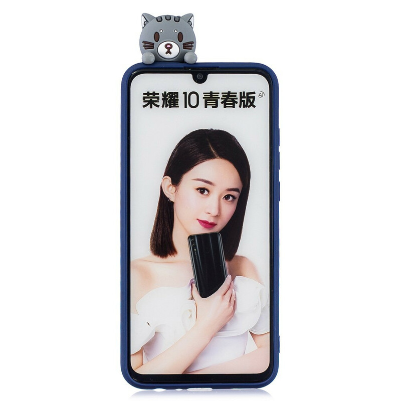 Cover Huawei P Smart 2019 3D Thinking Cat